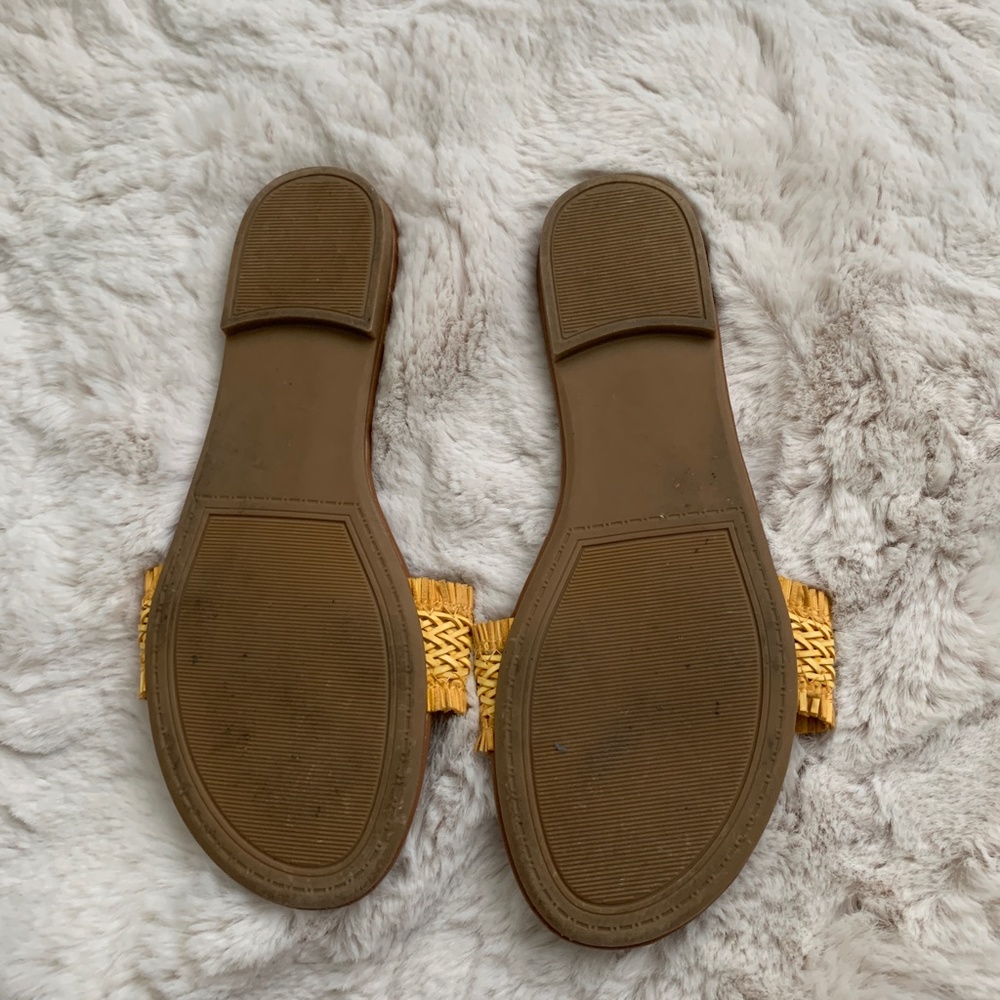 Sugar Yellow Rattan Sandals- Size 9 - Picture 5 of 6